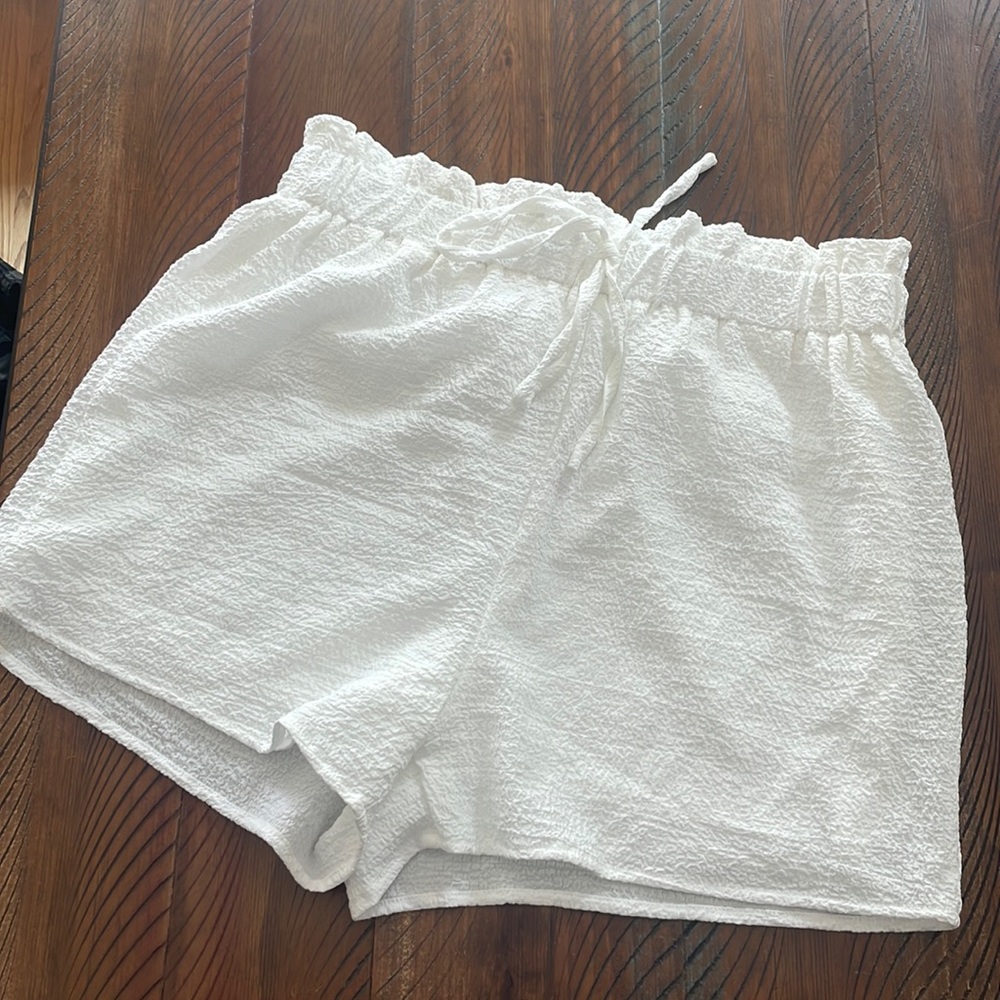 White summer shorts